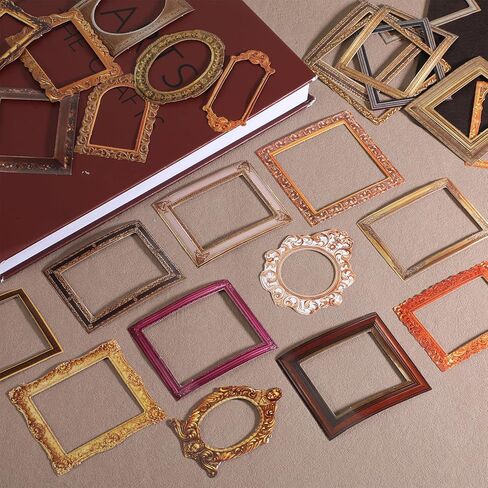 120 Pcs Frame Stickers for Scrapbooking, Scrapbook Frames Mini Vintage Picture Frame Stickers, Decorative Paper Frames for DIY Crafts, Scrapbook Photo Diary Embellishment in Saudi Arabia