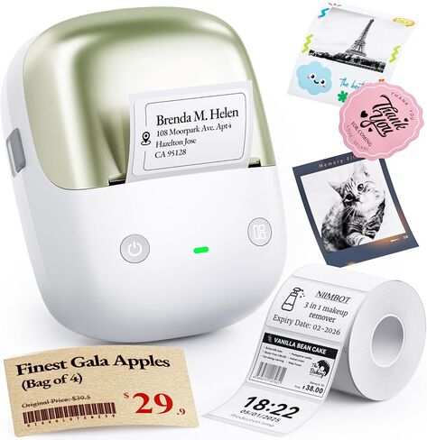 صانع ملصقات بلوتوث NIIMBOT B2 Pro، طابعة ملصقات حرارية عالية الدقة 300 ديسيبل متوحد الخواص، طابعة ملصقات حرارية محمولة مع لفة واحدة، تدعم الطباعة باللونين الأحمر والأسود، لتنظيم المكاتب المنزلية والشركات الصغيرة، ذهبي in Kuwait