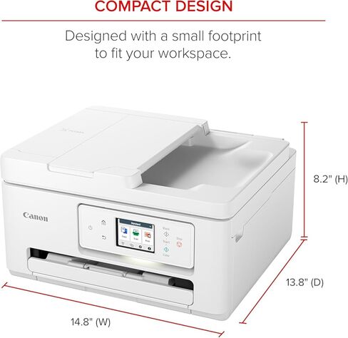 طابعة Canon PIXMA TR7820 الكل في واحد نافثة للحبر للمكتب المنزلي والعمل المدرسي والمستندات والملصقات والصور والحرف اليدوية والطباعة اللاسلكية من الأجهزة (6258C002) + كابل الطابعة + مجموعة التنظيف (حزمة 6 قطع) in Kuwait