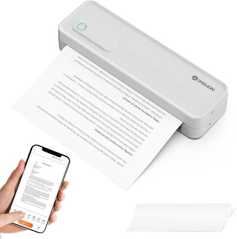 A41 Bluetooth Thermal Printer, Portable Inkless Printer for Travel Supports 8.5 x 11 Inch Paper, Small Mobile Printing Device Ideal for Office, School, Home in Saudi Arabia