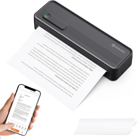 A41 Bluetooth Thermal Printer, Portable Inkless Printer for Travel Supports 8.5 x 11 Inch Paper, Small Mobile Printing Device Ideal for Office, School, Home in Kuwait