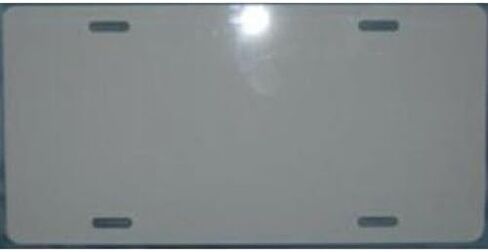 .040 White 6 x 12 Aluminum License Plate -10 Pack in Kuwait