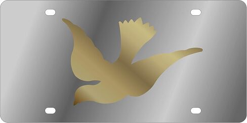 Eurosport Daytona- Stainless Steel License Plate- Gold Dove Logo in Saudi Arabia