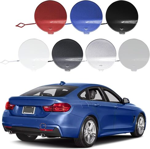 Rear Bumper Tow Hook Cover for 14-19 BMW 4 Series M-Sport F32 F33 F36 Fit 428i 428iX 430i 430iX 435i 435iX 440iX 2013 2014 2015 2016 2017 2018 2019 Trailer Cover Towing Eye Cap 51128060849 White in Kuwait