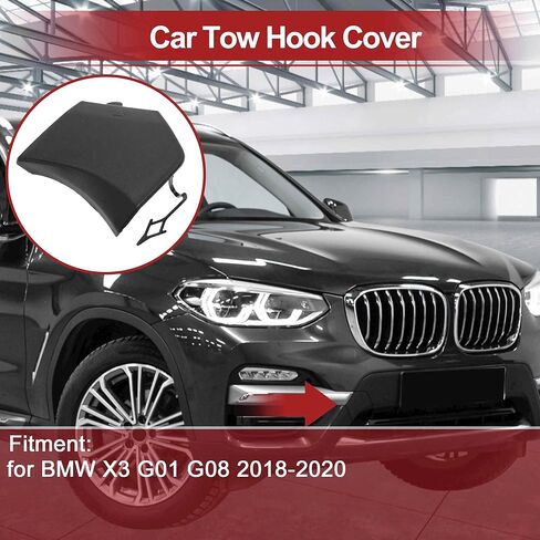 Front Right Car Tow Hook Cover Cap for BMW X3 G01 G08 2018-2020 Hook No.51119477665 No Primer Base Color Plastic 1 Pc in Kuwait