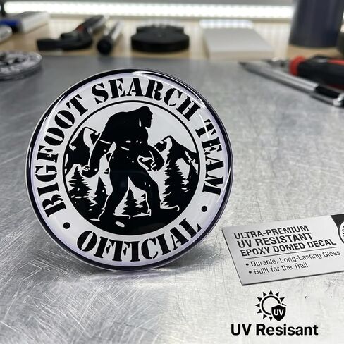 Bigfoot Search Team Official Black Steel Trailer Hitch Cover with UV Epoxy Domed Decal, 10 Gauge Metal Construction in Kuwait