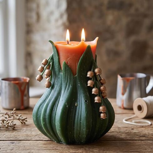 3D Lily Flower Candle Mold Lily Silicone Mold for Candle Making Resin Casting DIY Aromatherapy Candles Handmade Wax Home Decor Crafts in Kuwait