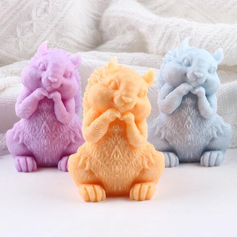 Squirrel Candle Molds Squirrel Candle Silicone Mold Squirrel Resin Casting Molds for Candles Home Decorate Candle Making Mold Aromatherapy Gypsum Candles Clay Craft in Kuwait