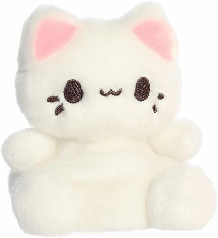 Aurora® Enchanting Tasty Peach® Meowchi Palm Pals™ Stuffed Animal - Bright & Colorful Design for Room Decor - Perfect for Adults, Kids, and Birthdays - Custard 5 Inches in Kuwait