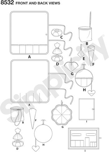 Simplicity Creative Patterns Sewing Pattern CRAFTS, One Size (One Size) in Kuwait