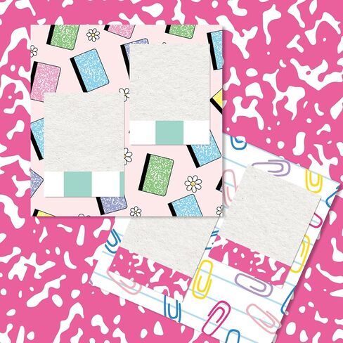 Whaline 60 Sheets Back to School Pattern Paper Pastel Scrapbook Specialty Paper Double Sided for Classroom DIY Crafts Card Making Photo Album Decor, 5.5 x 8.3 Inch in Kuwait