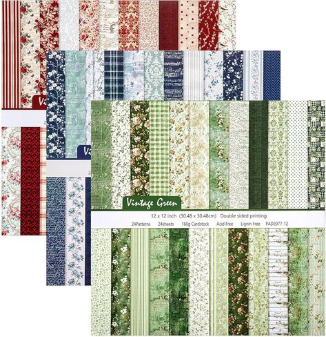 72 Sheets 12x12 Scrapbook Paper Variety Multicolor Boho Floral Watercolor Earth Tone Double-sided Craft Paper Decorative Cardstock DIY Journal Supplies Decor(Multicolor,Texture) in Kuwait