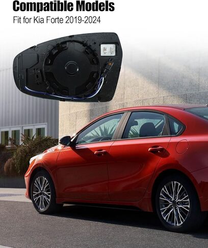 87621M7030 زجاج مرآة جانبية للركاب مناسب لكيا فورتي 2019-2024 استبدل 87621M7020 87621M6010، زجاج مرآة الرؤية الخلفية اليمنى مُسخن مع اكتشاف البقع العمياء in Kuwait