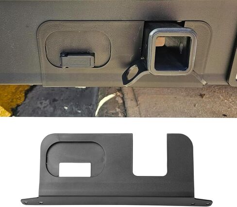 Rear Bumper Cover Panel for 2022-2025 Ford Maverick, Trailer Hitch Wiring Harness Connector Protector with 4/7 Pin Compatibility, Black PP Material, No-Drill Installation in Kuwait