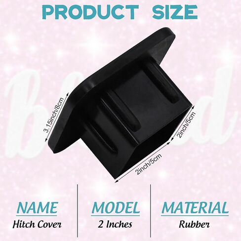 Hitch Cover Fits for 2 Inch Hitch Pink Blessed Trailer Hitch Cover Tube Plug Insert Car Exterior Accessories Receiver Tube Hitch Plug in Saudi Arabia