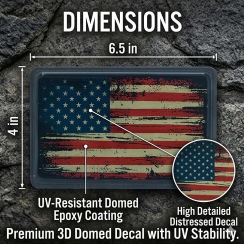 Distressed American Flag Hitch Cover, 2-inch Receiver, American Flag Design, Heavy Duty Steel, Black Powder Coated in Kuwait