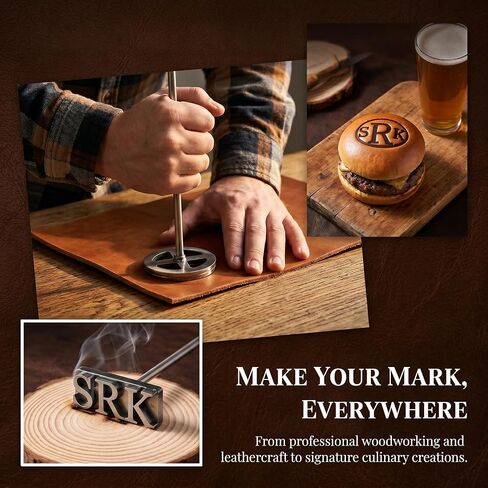 Personalized Wedding Branding Iron, Custom Initials and Date Wood Stamp for Unity Ceremony, Heat Press Tool for Couples & Anniversary Gifts in Saudi Arabia