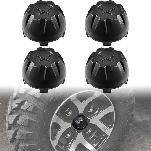 أغطية محور عجلة الغبار السوداء من SAUTVS لملحقات Kawasaki Mule PRO-MX EPS LE SE 2019-2025، أغطية غطاء محور مركزي من مادة PP المتينة (4 قطع، استبدال #11065-Y042) in Kuwait