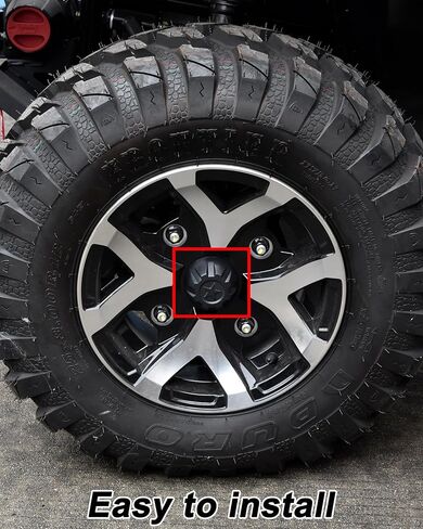أغطية محور عجلة الغبار السوداء من SAUTVS لملحقات Kawasaki Mule PRO-MX EPS LE SE 2019-2025، أغطية غطاء محور مركزي من مادة PP المتينة (4 قطع، استبدال #11065-Y042) in Kuwait