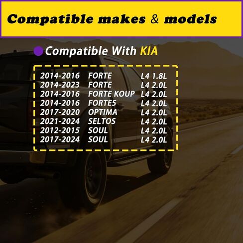 2pcs Intake and Exhaust Engine Variable Valve Timing VVT Solenoid Compatible with Hyundai Sonata Elantra Coupe GT Tucson Kona Fit for Kia Optima Forte Koup Forte5 Soul Seltos L4 1.8L 2.0L 12-24 in Saudi Arabia