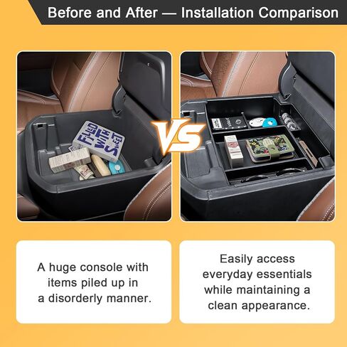 Power Sliding Center Console Organizer Tray Compatible with 2021-2025 2026 Chevy Tahoe/Suburban/GMC Yukon Accessories, Armrest Storage Box (Not Fit Standard Console with Charging Socket) in Kuwait