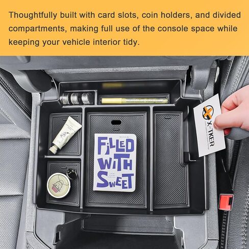 Power Sliding Center Console Organizer Tray Compatible with 2021-2025 2026 Chevy Tahoe/Suburban/GMC Yukon Accessories, Armrest Storage Box (Not Fit Standard Console with Charging Socket) in Kuwait