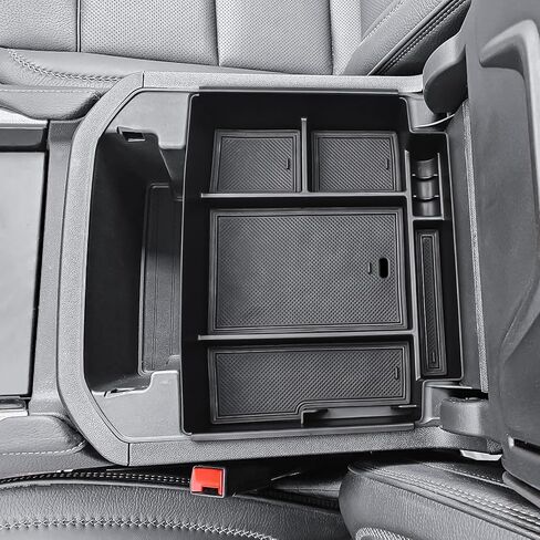 Power Sliding Center Console Organizer Tray Compatible with 2021-2025 2026 Chevy Tahoe/Suburban/GMC Yukon Accessories, Armrest Storage Box (Not Fit Standard Console with Charging Socket) in Kuwait