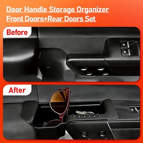 Door Handle Storage Box for 2022-2026 Ford Maverick Accessories,4PCS Front Rear Door Side Storage Box Handle Inserts for Maverick Inner Door Tray Organizer,Storage Space by Grab Handle Pocket in Saudi Arabia