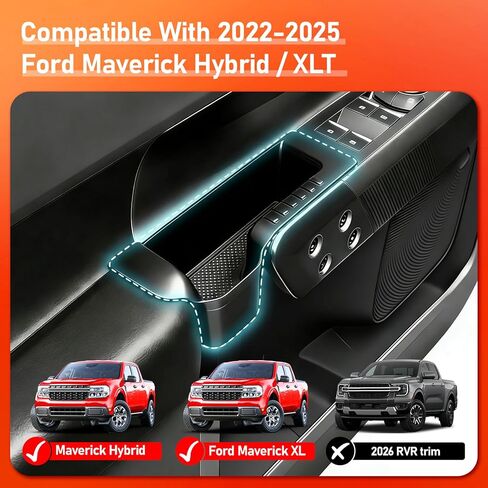 Door Handle Storage Box for 2022-2026 Ford Maverick Accessories,4PCS Front Rear Door Side Storage Box Handle Inserts for Maverick Inner Door Tray Organizer,Storage Space by Grab Handle Pocket in Saudi Arabia