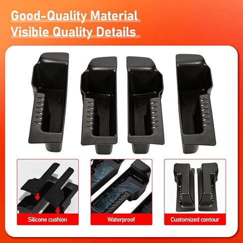 Door Handle Storage Box for 2022-2026 Ford Maverick Accessories,4PCS Front Rear Door Side Storage Box Handle Inserts for Maverick Inner Door Tray Organizer,Storage Space by Grab Handle Pocket in Saudi Arabia