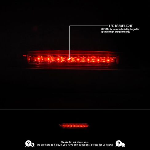 Autozensation متوافق مع 2000-2004 Ford Focus 3/5 باب هاتشباك، عدسة دخان مصباح الفرامل الثالث LED in Kuwait