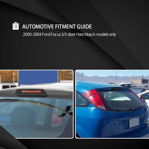 Autozensation متوافق مع 2000-2004 Ford Focus 3/5 باب هاتشباك، عدسة دخان مصباح الفرامل الثالث LED in Kuwait