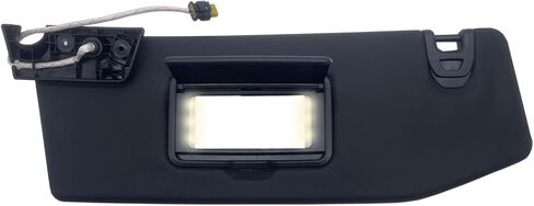 Driver & Passenger Side Sun Visor with Light Fits for Jeep Wrangler JR Gladiator 2018 2019 2020 2021 2022 2023 Replace 6BR80TX7AQ with Light with Mirror (Left&Right Side(W/Garage Door Opener)) in Saudi Arabia