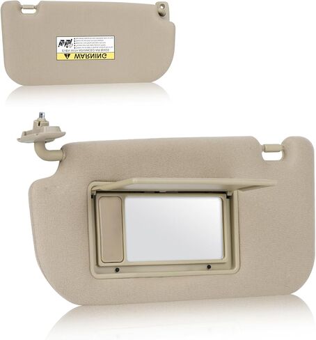 Left Driver Side Sun Visor Without Light Fit for KIA Sportage 2005 2006 2007 2008 2009 2010, Replaces for 5202-1F090EZ Beige in Kuwait