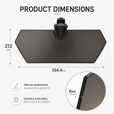 UTV Sun Visor for Massimo Buck 250 2020-2026, Adjustable Anti-Glare Side by Side Visor with Clip-On Design, No-Drill Installation Fits 1.5"-2" Roll Bars in Saudi Arabia
