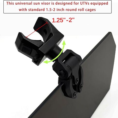 UTV Sun Visor for Massimo Buck 250 2020-2026, Adjustable Anti-Glare Side by Side Visor with Clip-On Design, No-Drill Installation Fits 1.5"-2" Roll Bars in Saudi Arabia