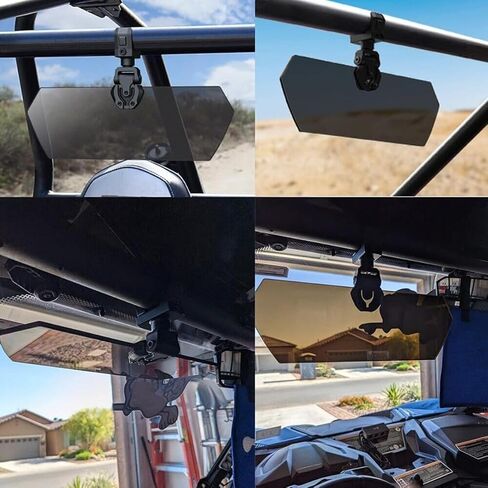 UTV Sun Visor for Massimo Buck 250 2020-2026, Adjustable Anti-Glare Side by Side Visor with Clip-On Design, No-Drill Installation Fits 1.5"-2" Roll Bars in Saudi Arabia