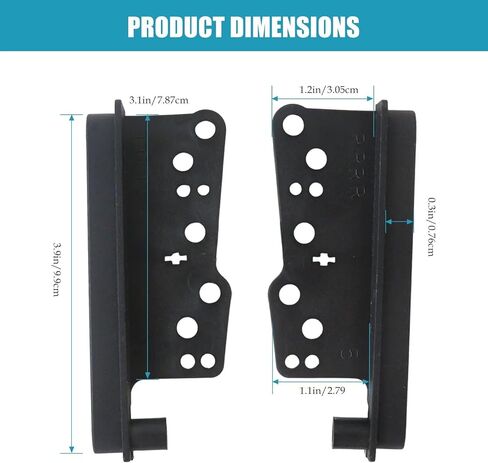 Double DIN 95-8202 Car Stereo Mounting Dash Bracket Kit with 701761 Radio Wire Harness Fit for Toyota 2003-2009 4 Runner Base Model/SR5 Only in Kuwait