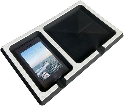 | SeaDek | 20mm Double Dash for Boat | Foam Cell Phone & Accessories Boat Dash | Adhesive Backing | Separate Compartments for Phones & Fishing/Boating Tools | Cool Gray/Black in Saudi Arabia