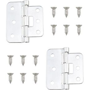 2PCS Aviation Case Accessories Detachable Hinged Wooden Case Support Hinge (56x43.5x30.5/Silver with Screws) Suspension Hinge