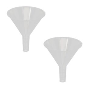 uxcell 2 Pcs 50mm Mouth Dia Household Lab Liquid Water Oil Plastic Funnel Transfer Filling Tool