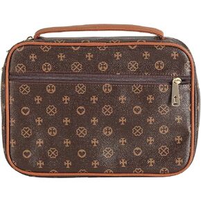 Bible Cover-Faith Collection Cross & Heart-X Large-Brown (Jan)