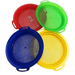 Beach Sand Sifter Sieves Toys Set,Sand Sifter for Backyard Park Beach Complete Gift Set for Kids Boys Girls