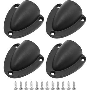 4 Pcs 2-1/2" Marine Wire Cable Vent Cover, Smooth Edge Thickness 1/8", Clamshell Vent for Boat, Wire Vent Cover