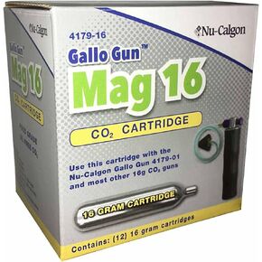 Nu-Calgon 4179-16 Includes (12)-16g Mag 16 CO2 Cartridges, Piece