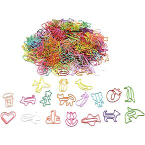 150 Pcs Random Shaped Paperclip,Fun Paper Clips,Assorted Colors Paperclip,Coated Paper Clips, Bookmark Clips Office Supplies for Students, Kids, Teachers
