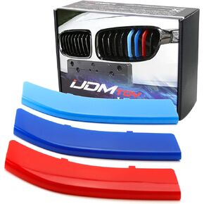 iJDMTOY M-Colored Grille Insert Trims Compatible With BMW F30 3 Series 320i 328d 328i 335i 340i w/Standard Kidney Grill (11 Beams), NOT 8-Beam Black Grille nor M3