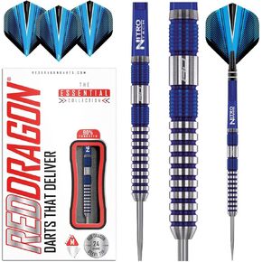 RED DRAGON Polaris Tungsten Professional Darts Set with Flights and Nitrotech Shafts (Stems)