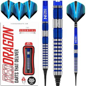 RED DRAGON Polaris Tungsten Professional Darts Set with Flights and Nitrotech Shafts (Stems)