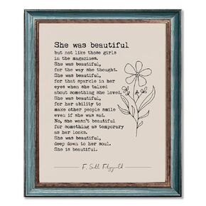 She Was Beautiful, Girls Bedroom Decor, Farmhouse Wall Decor, Farmhouse Signs, Shelf Decor, Boho Farmhouse, Living Room Decor, Women Gifts, Unframed (8X10 INCH)